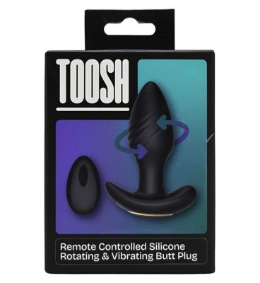 Toosh Remote Controlled Silicone Rotating and Vibrating Butt Plug