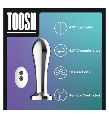 Toosh Remote Controlled Metal Vibrating Anal Plug