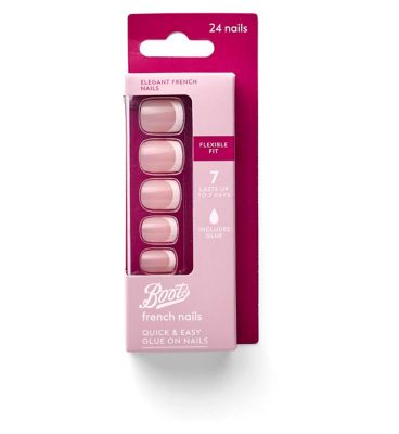 Boots False Nail Elegant French Nails x24