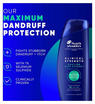 Head & Shoulders Cooling Itch Rescue 400ml Selenium Sulfide Anti-Dandruff Shampoo