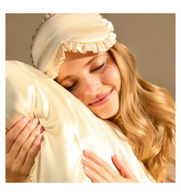 Silver Cloud Satin Frilly Pillowcase Twin Pack  - Buttercup Collection