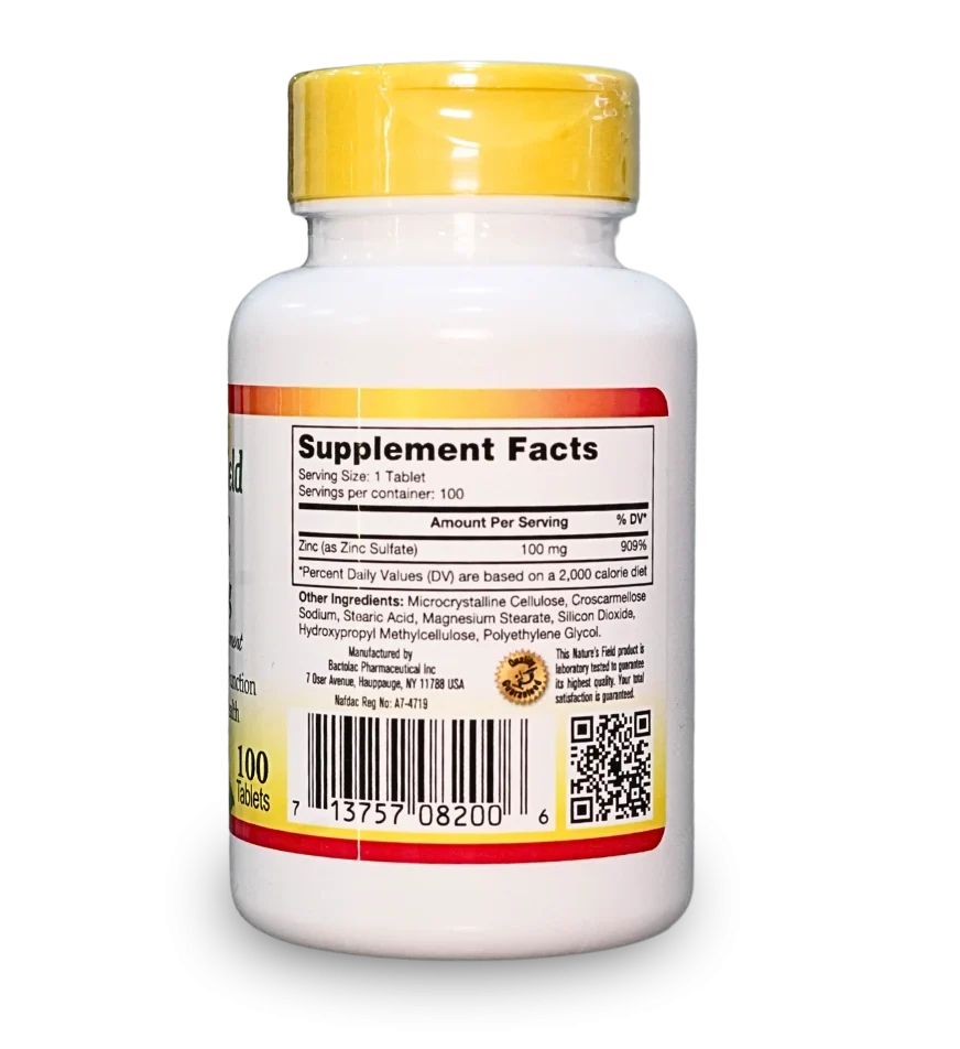 Nature’s Field Zinc 100mg