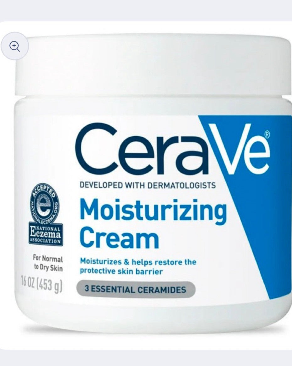 CeraVe Moisturizing Cream, Face Moisturizer & Body Lotion for Normal to Very Dry Skin 16oz/453g (American)
