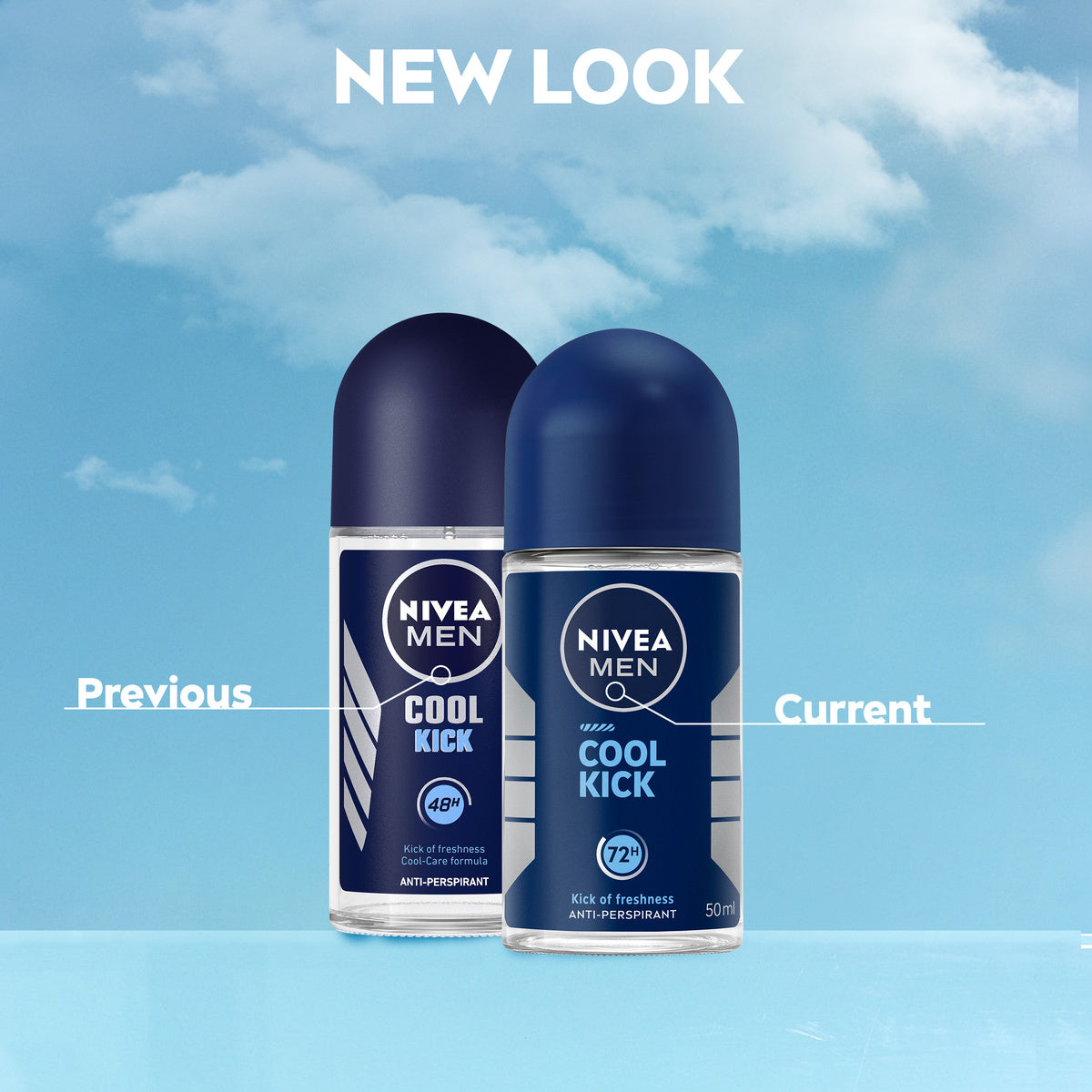 Cool Kick Anti-Perspirant Roll-on For Men, 72h - 50ml