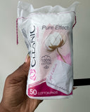 Cleanic Pure Effect Cotton Pads Square 50