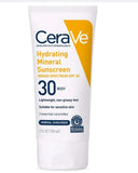 CeraVe 100% Mineral Sunscreen SPF 30 Face sunscreen With Zinc Oxide & Titanium Dioxide | Hyaluronic Acid + Niacinamide + Ceramides | Oil Free Sunscreen For Face | Travel Size Sunscreen 2.5oz/75ml