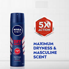 Dry Impact Anti-Perspirant Spray For Men, 72h -200ml