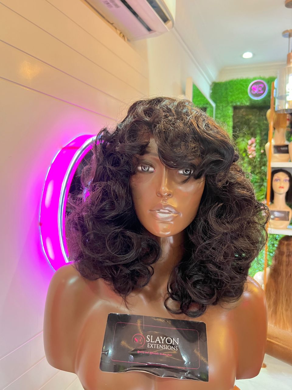 Wig Floral in black (High Temperature wig)