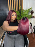 Wig Burgundy Bone Straight