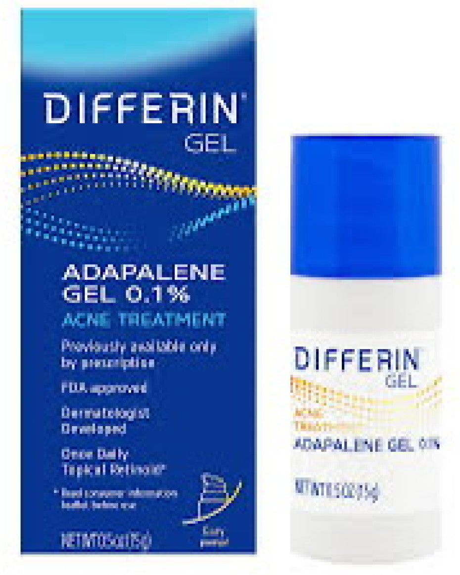 Differin Adapalene Gel 0.1% Acne Treatment (0.5 Fl.Oz) – Pump