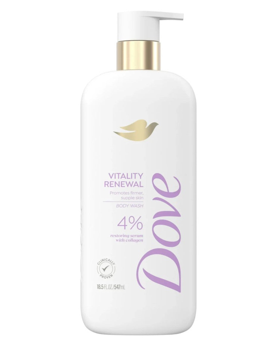 Dove Vitality Renewal Firming Body Wash 4% Restoring Serum with Collagen 547ml