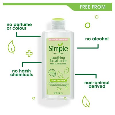Simple Kind to Skin Alcohol Free Soothing Facial Toner 200ml