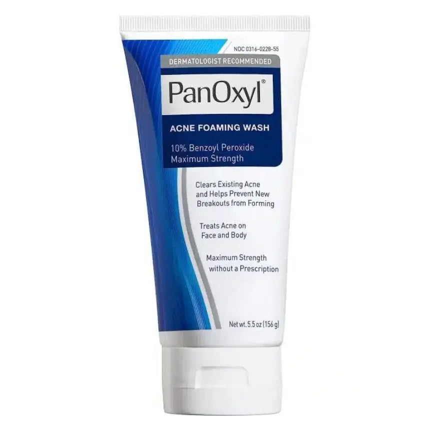 Panoxyl acne Foaming wash maximum strength Benzoyl peroxide 10% deep cleaning wash 5.5 oz (156 g)